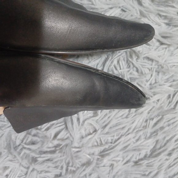 Sam Edelman Black Pointed Square Toe Leather Loafers Womens Size 6.5 - Picture 5 of 13